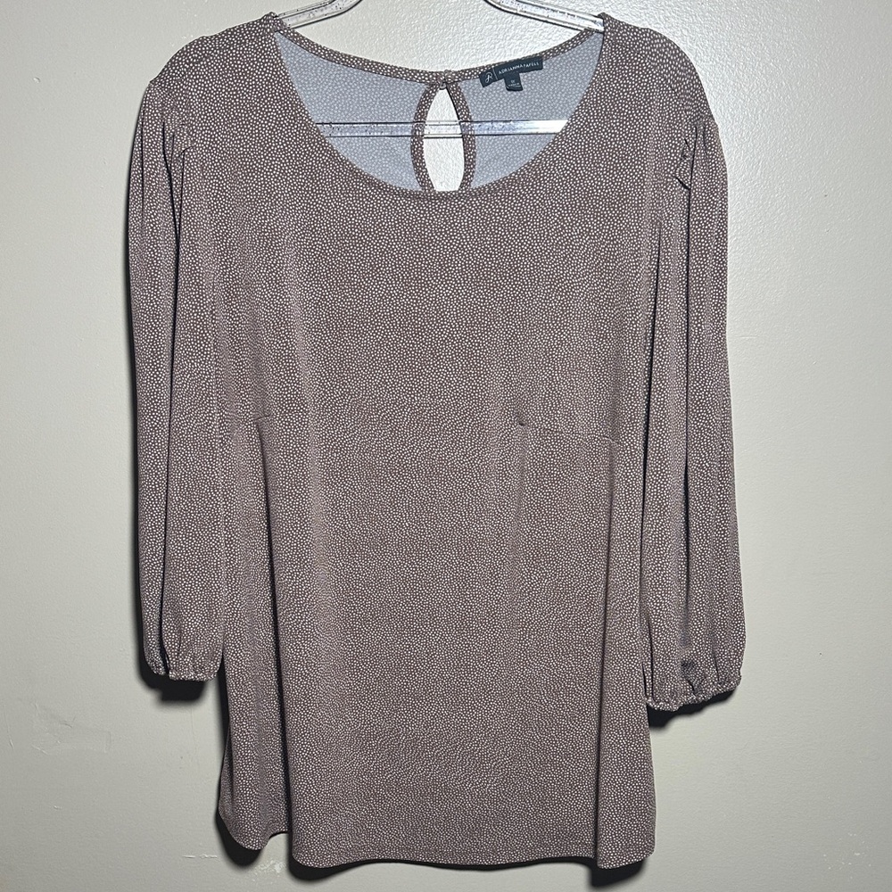 Adrianna Papell‎ 1X Taupe Speckled Career Top